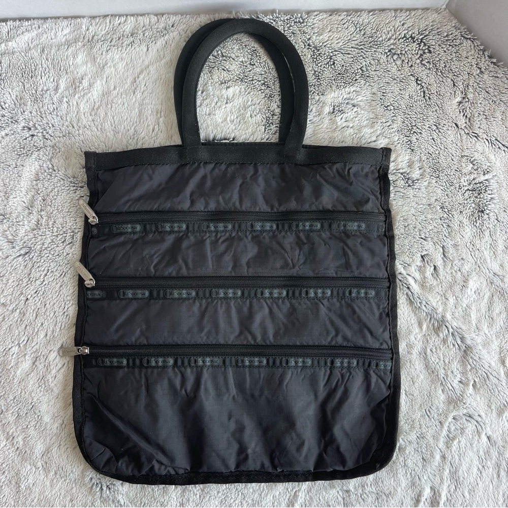LeSportsac Handbag/Shoulder Bag, 2-way, Black, 3 Pockets